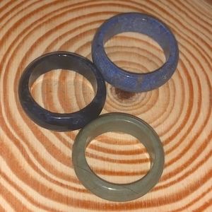 Gemstone Rings (jade, lapis, sodalite)